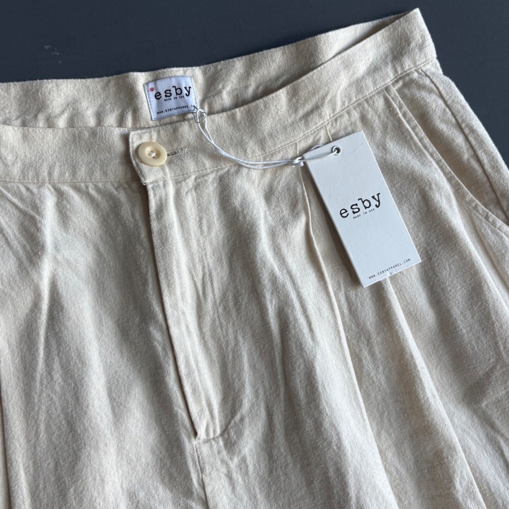 New - Esby Apparel Nikita Wide Leg Pants | Size S | Japanese Cotton - MSRP 248